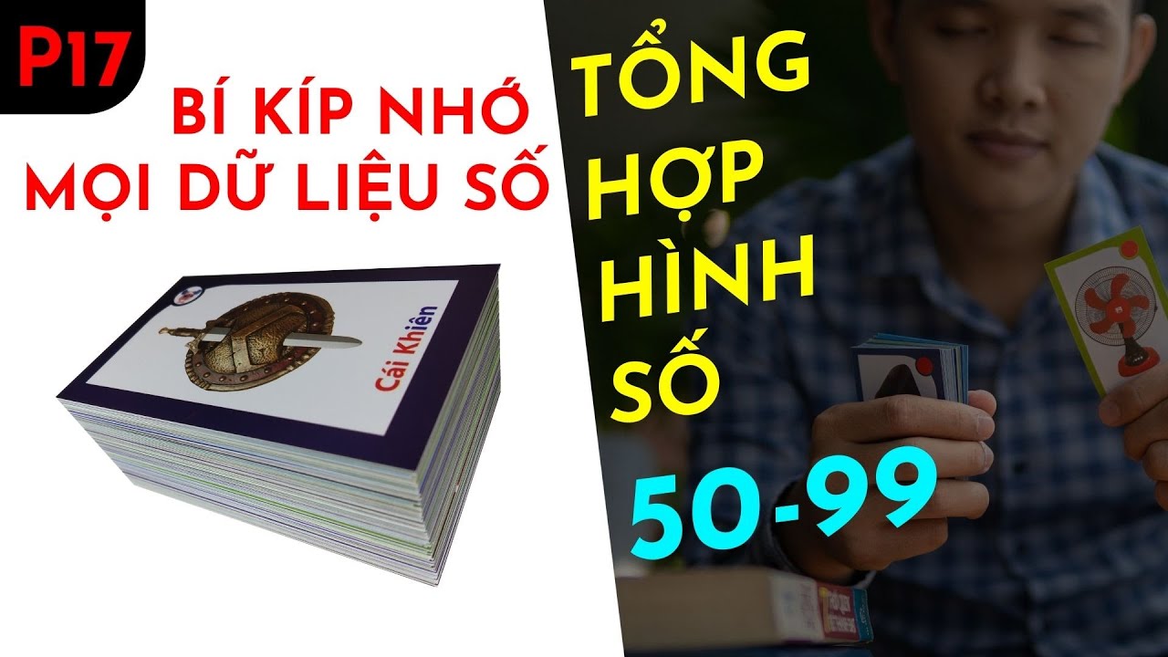 [P17] Ôn tập từ 50 đến 99 [Dễ] Hình sang số - Luyện SIÊU TRÍ NHỚ [Bảng mã hóa số]